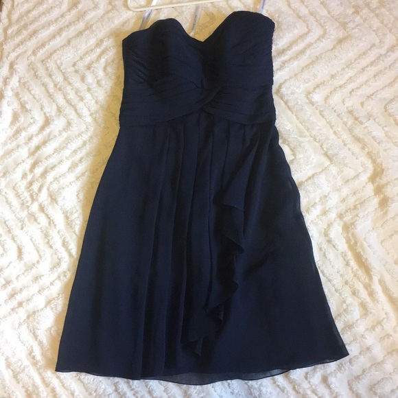 2 Available!! David’s Bridal Navy Bridesmaid Dress - Picture 4 of 8
